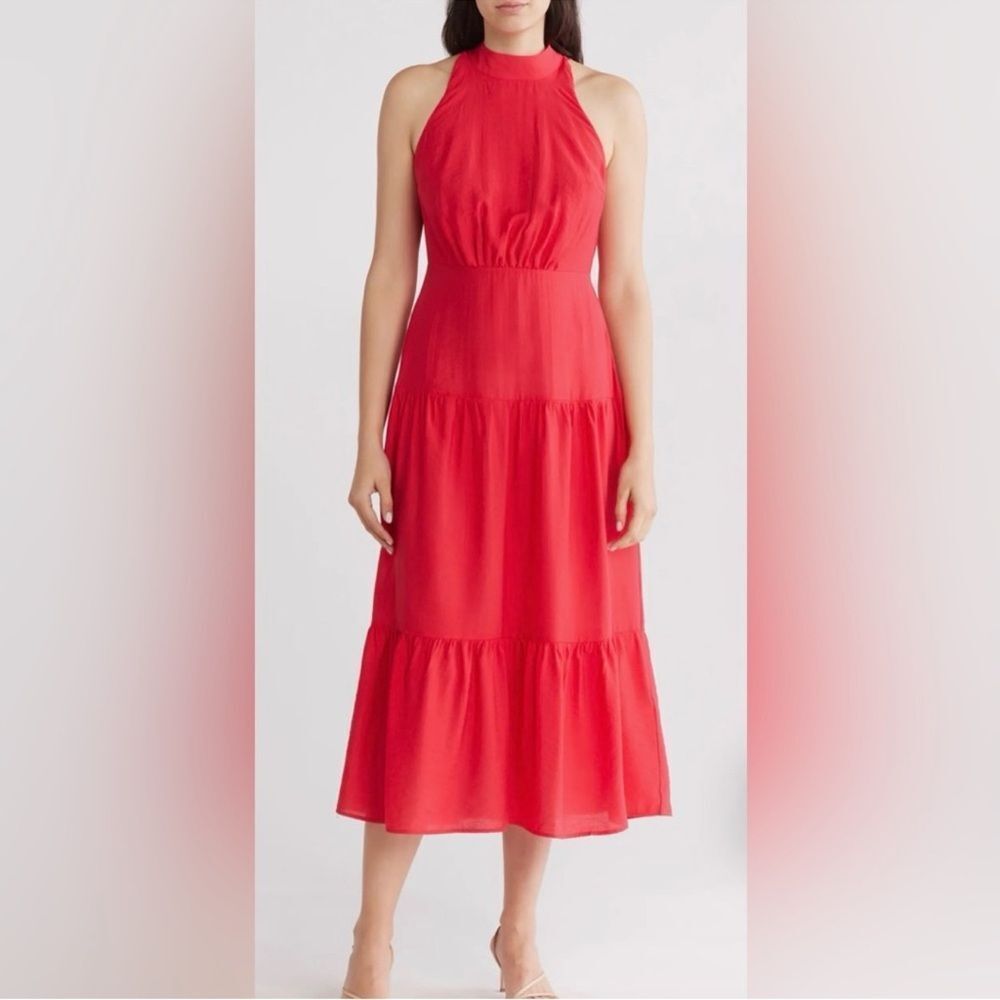 Sam Edelman Parachute Tiered Dress Red Size 2